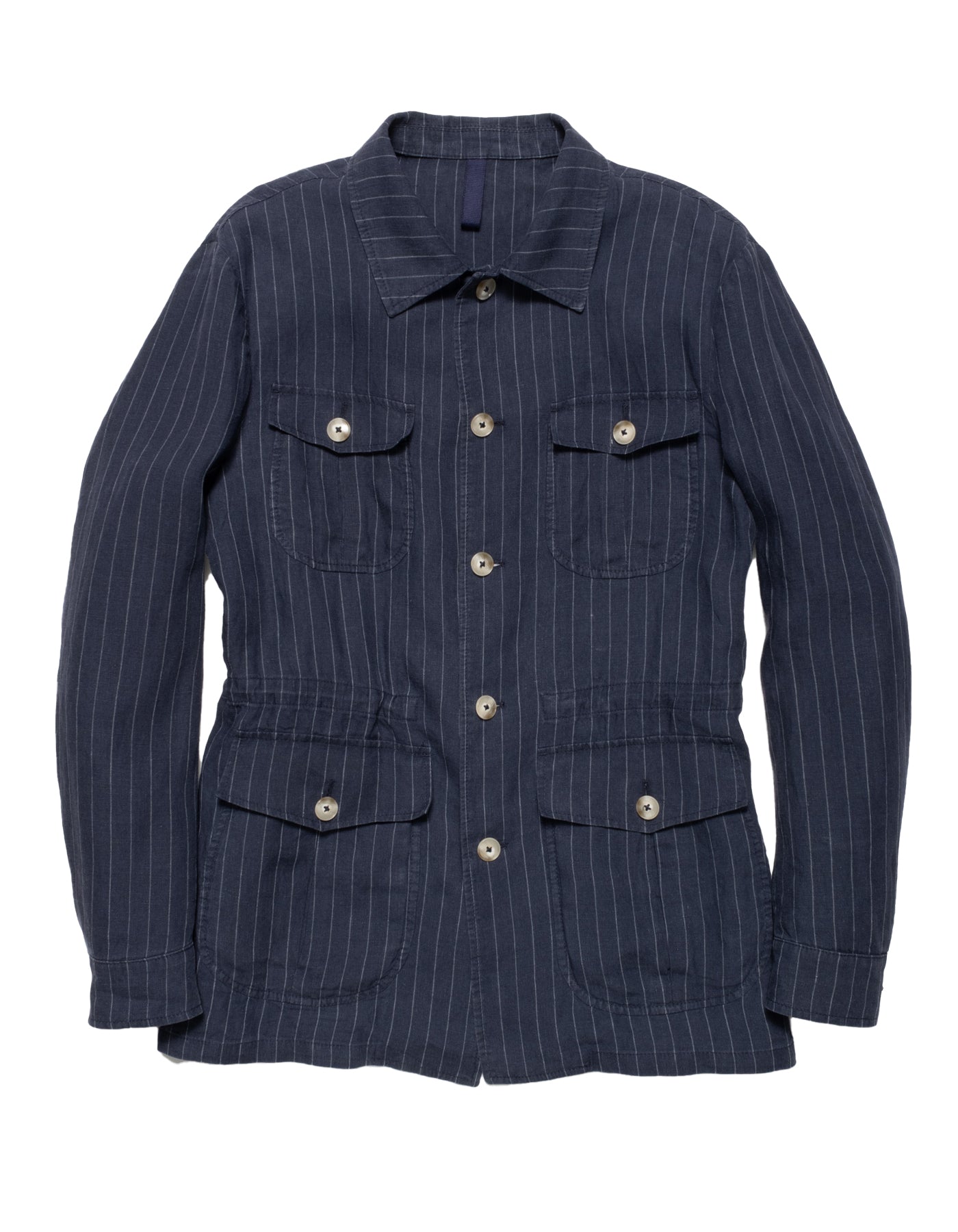Linen Stripe Safari Jacket