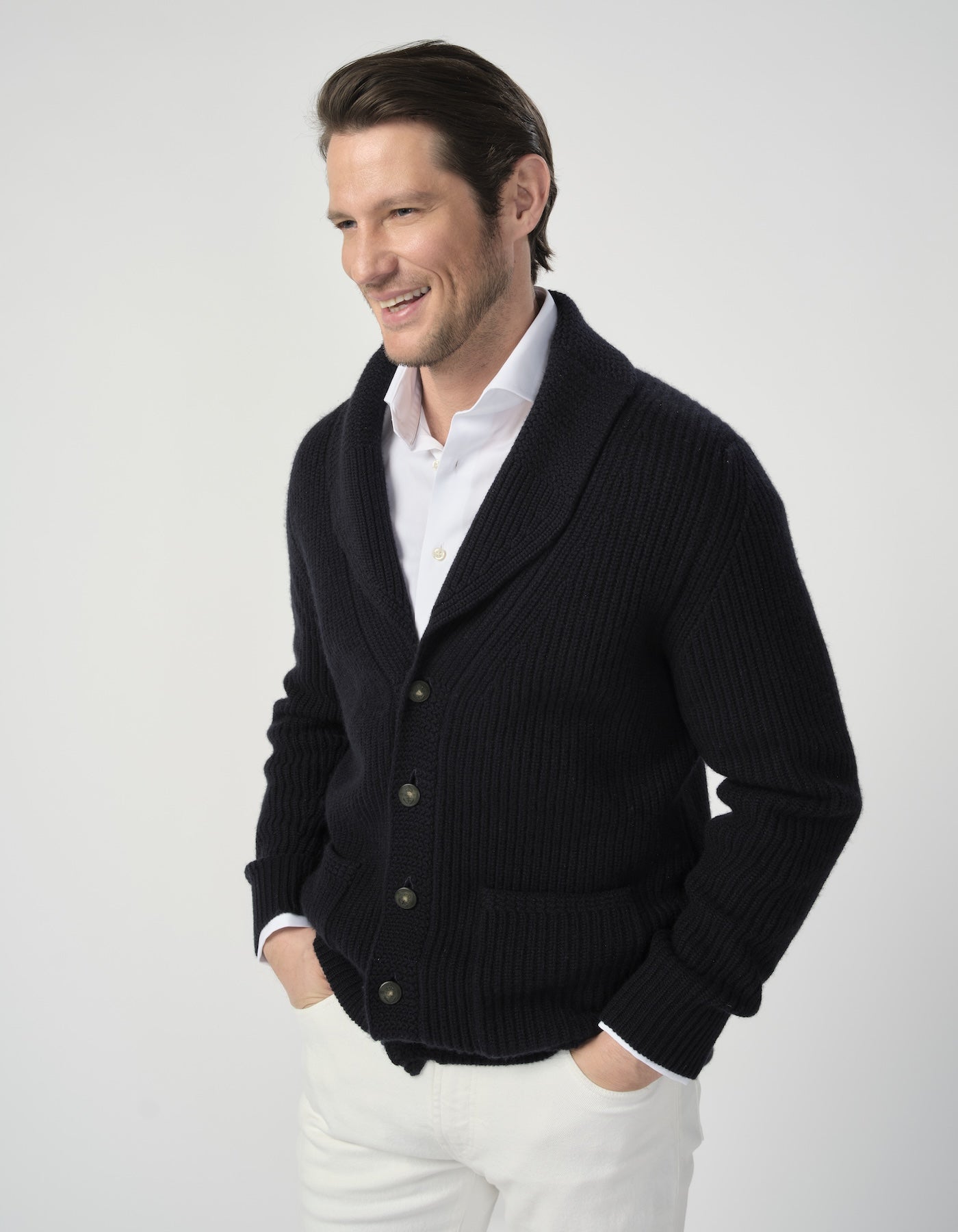 Cashmere Shawl Cardigan