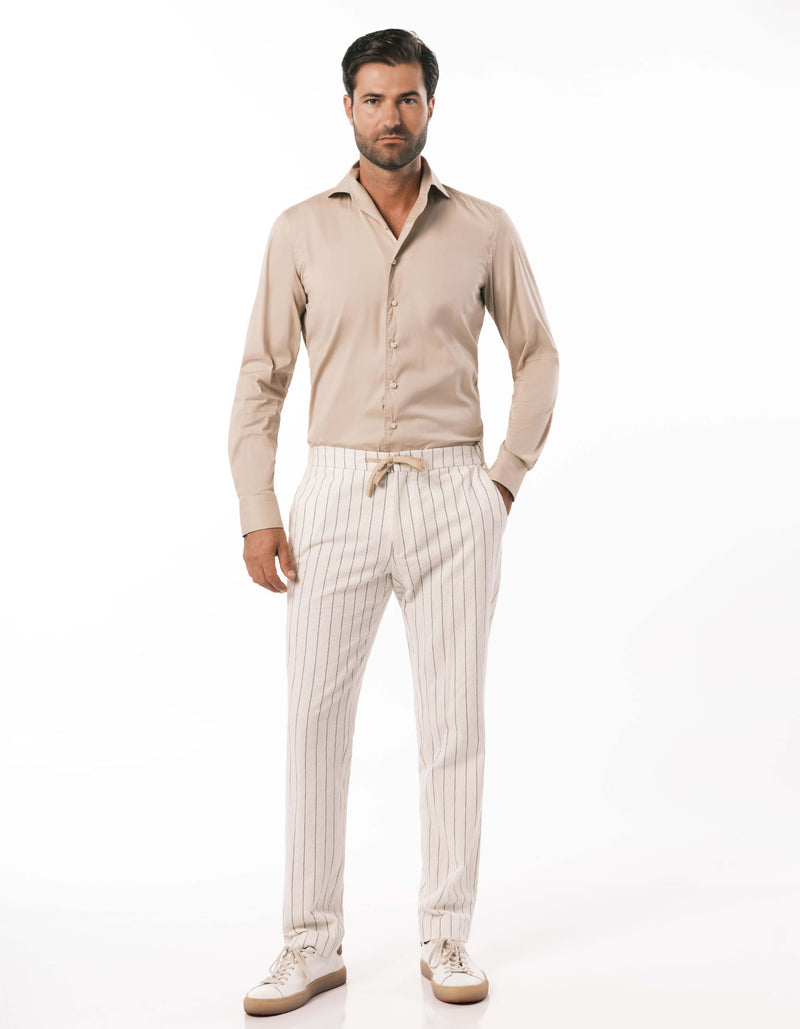 PIN STRIPE STRETCH SEERSUCKER PANTS