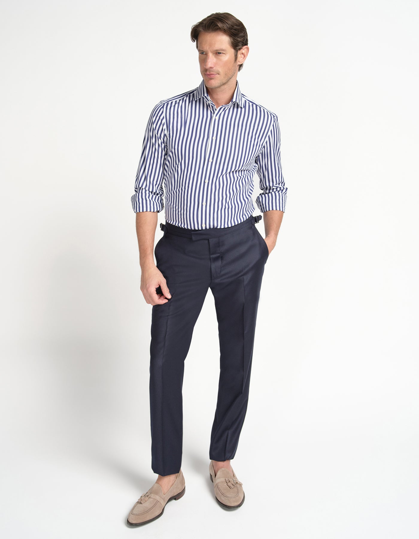 Double Breasted Blazer & Side-Tab Pants
