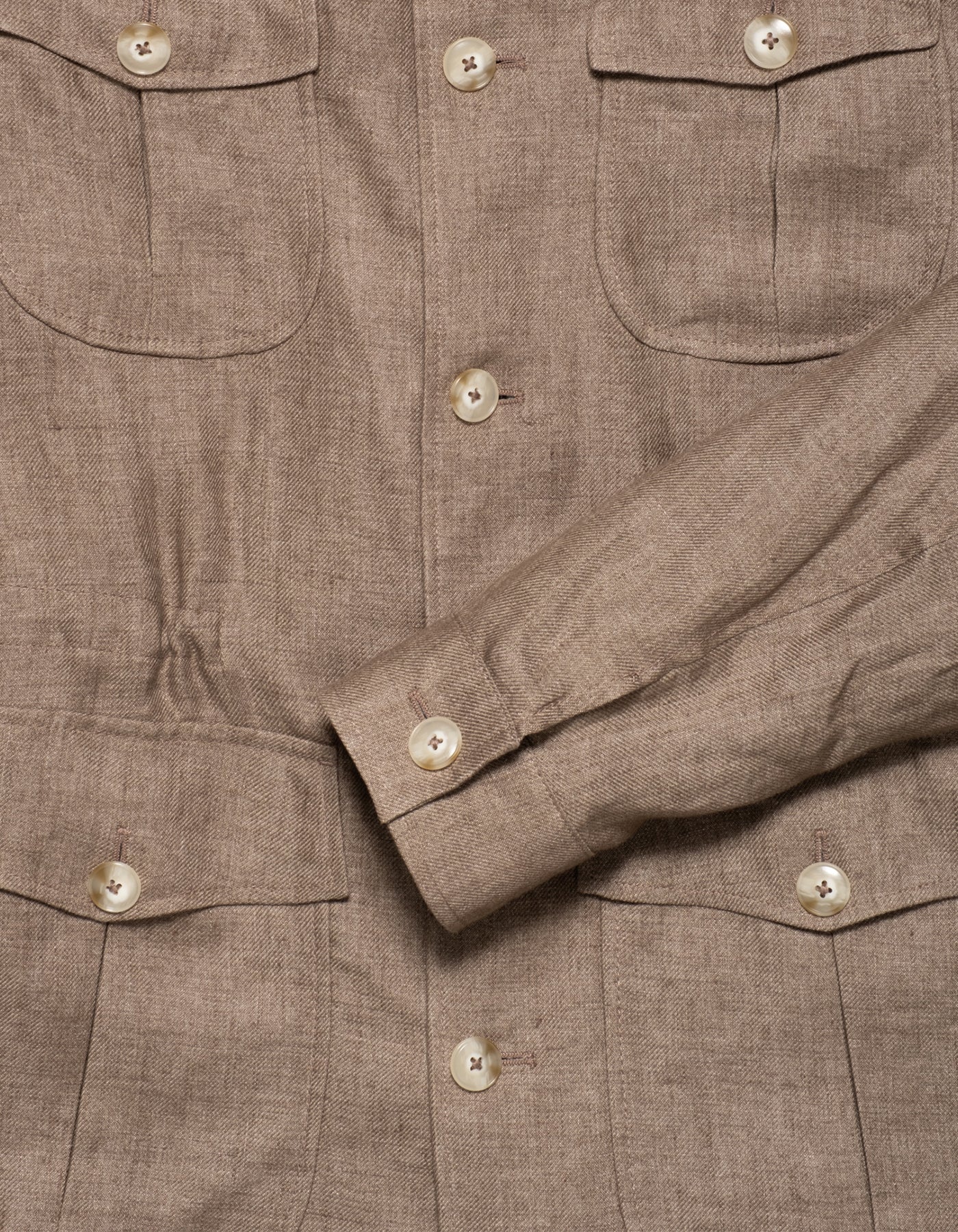 Linen Stripe Safari Jacket