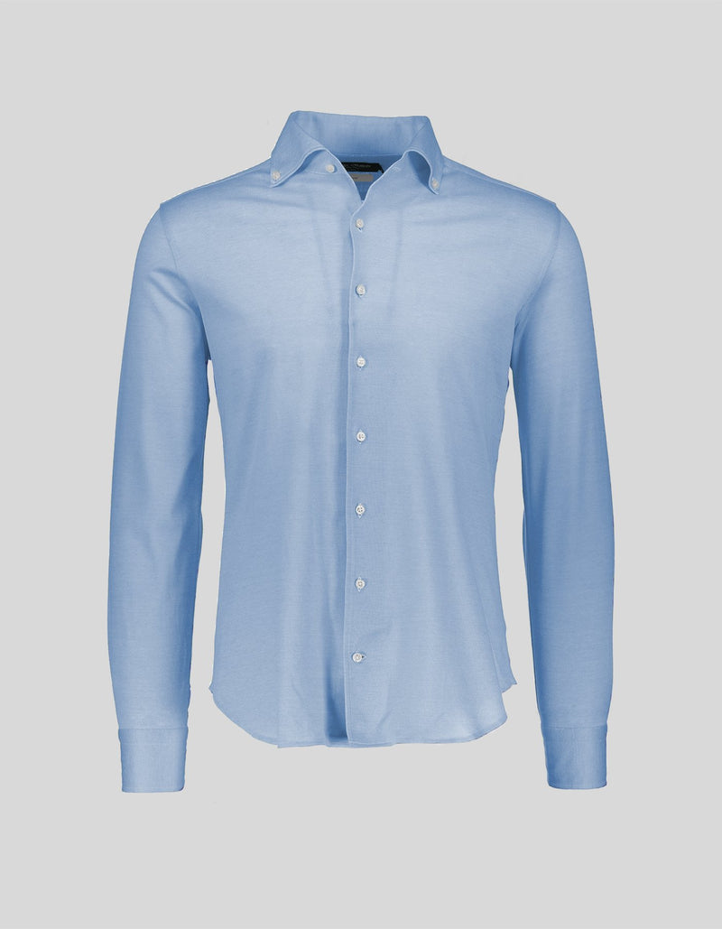 CUBA HANDMADE PIQUE KNIT ONE PIECE BUTTON DOWN COLLAR
