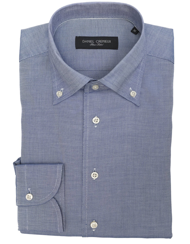 DOM PINPOINT OXFORD ONE-PIECE-BUTTON DOWN COLLAR