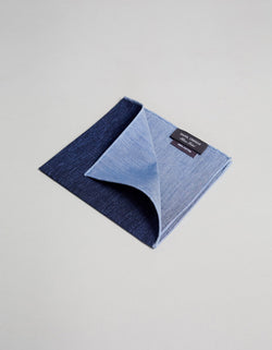 COTTON CHAMBRAY PRINTED POCKET SQUARE