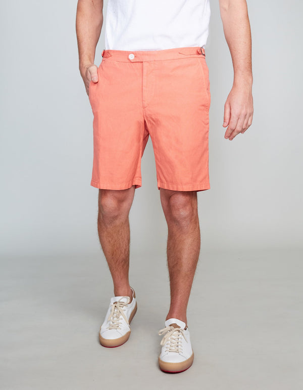 APRICOT GARMENT DYED SHORTS