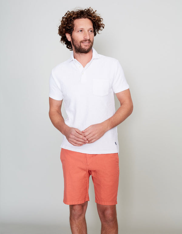 APRICOT GARMENT DYED SHORTS