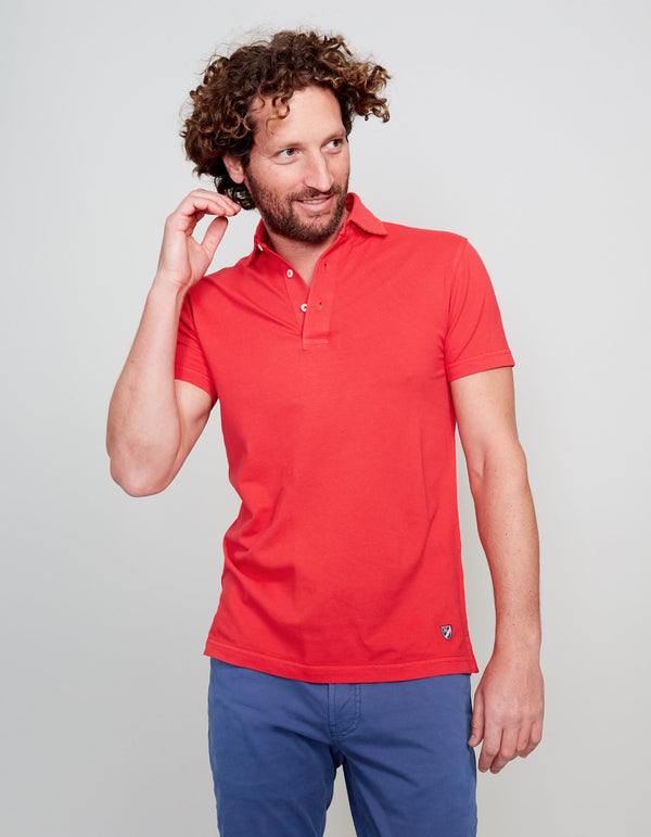 RED SUPIMA COTTON POLO