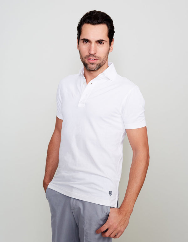 WHITE SUPIMA COTTON POLO