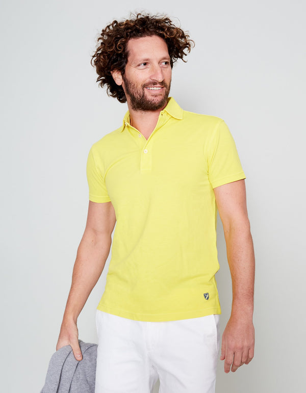 YELLOW SUPIMA COTTON POLO