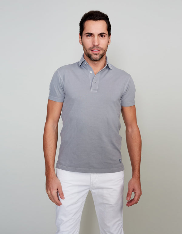 GREY SUPIMA COTTON POLO