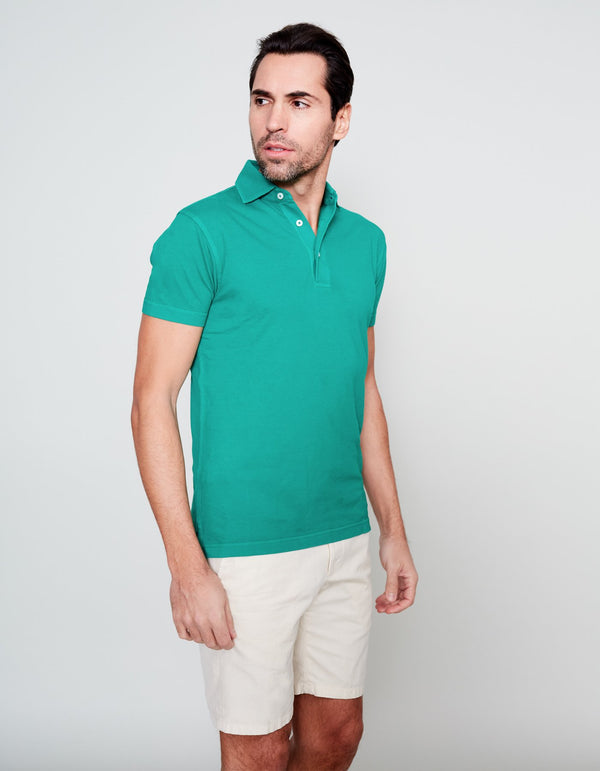 GREEN SUPIMA COTTON POLO