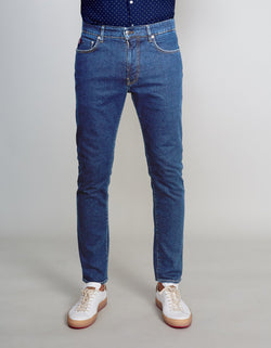 LIGHT BLUE RINSED DENIM JEANS