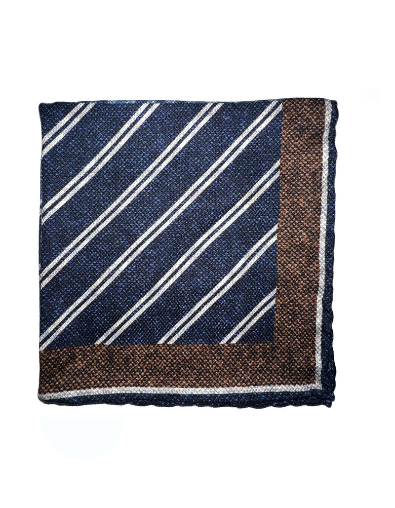 HAND ROLLED DOUBLE SIDED 100% SILK POCKET SQUARE