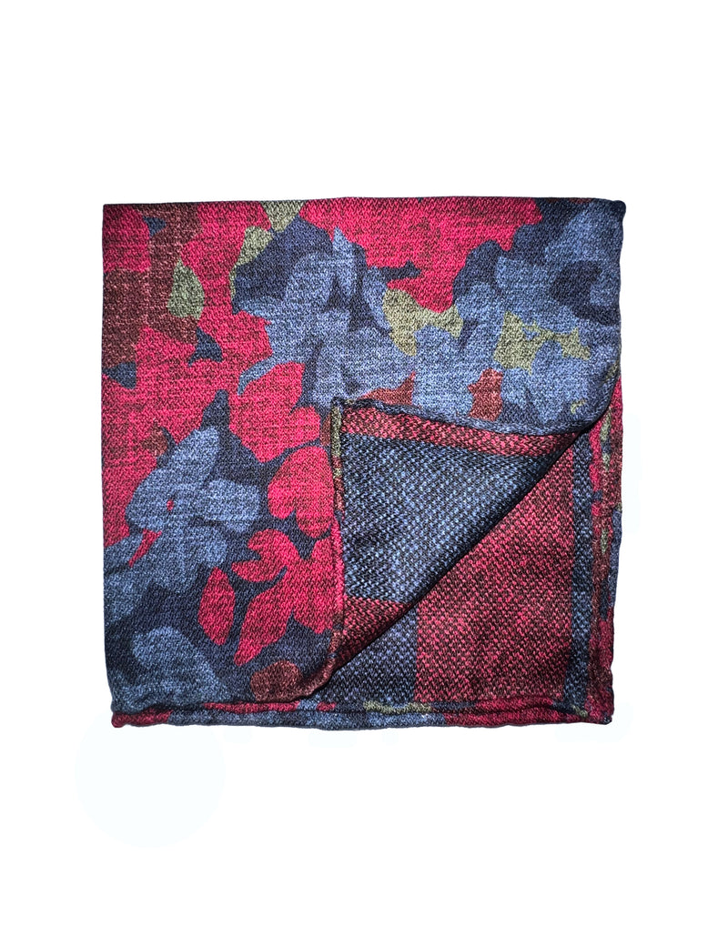 HAND ROLLED DOUBLE SIDED 100% SILK POCKET SQUARE